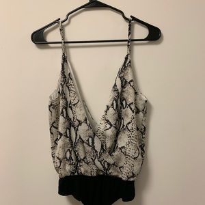 Tobi Tops - Snakeskin Bodysuit Tobi Tops - Snakeskin Bodysuit